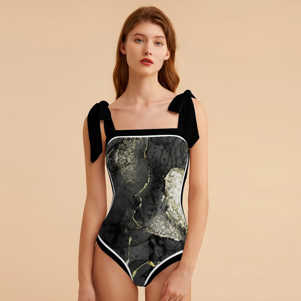 Fashion Printed One Piece Swimsuit And Cover Up 2305104820
