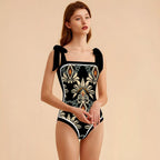 Fashion Printed One Piece Swimsuit And Cover Up 2305105225